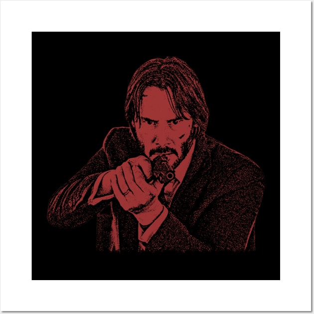 John Wick Gun Wall Art by Lowchoose